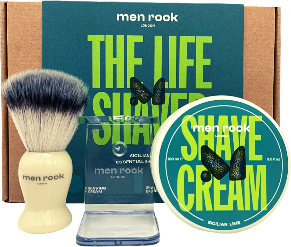 Men Rock The Life Shaver Sicilian Lime Essential Shaving Kit Skutimosi priemonių rinkinys, 1vnt