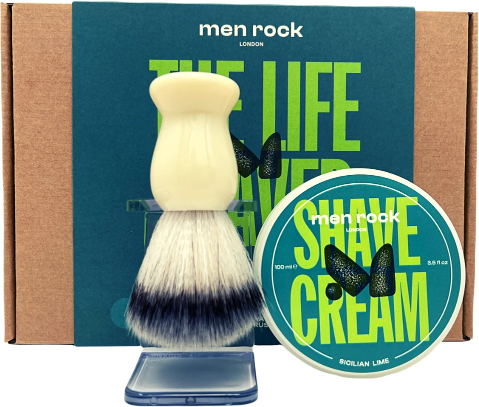 Men Rock The Life Shaver Sicilian Lime Essential Shaving Kit Skutimosi priemonių rinkinys, 1vnt