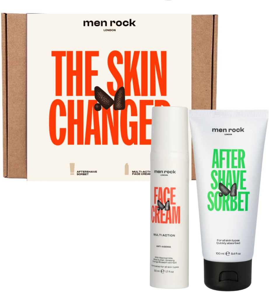 MenRock Men Rock THE SKIN CHANGER Face Care Kit Veido priežiūros priemonių rinkinys vyrams, 1vnt