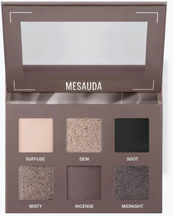 Mesauda Bare Harmony Eyeshadow Palette akių šešėlių paletė, atspalvis: 202 Deep Smoky, 6 g