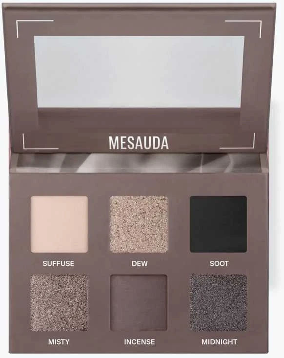 Mesauda Bare Harmony Eyeshadow Palette akių šešėlių paletė, atspalvis: 202 Deep Smoky, 6 g