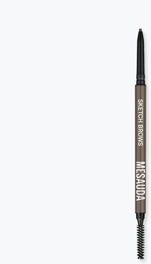 Mesauda Sketch Brows Automatic Eyebrow Pieštukas išsukamas vandeniui atsparus antakių pieštukas, atspalvis: 102 Brunette, 0.09 g