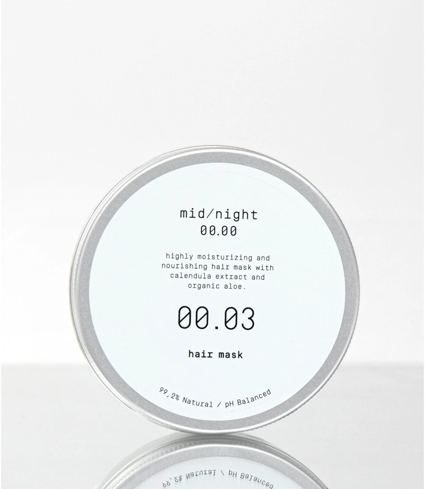 Mid/night 00.00 00.03 Hair Mask kondicionuojanti kaukė plaukams, 200 ml