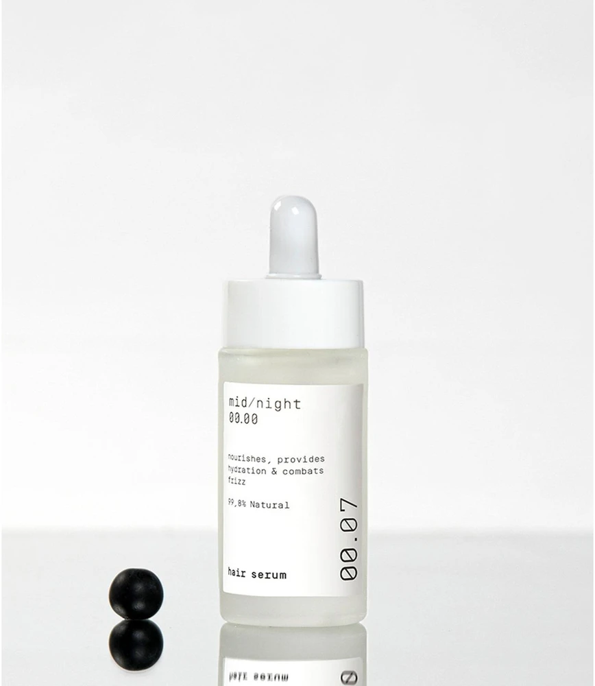 Mid/night 00.00 00.07 Hair Serum serumas plaukų galiukams, 30 ml