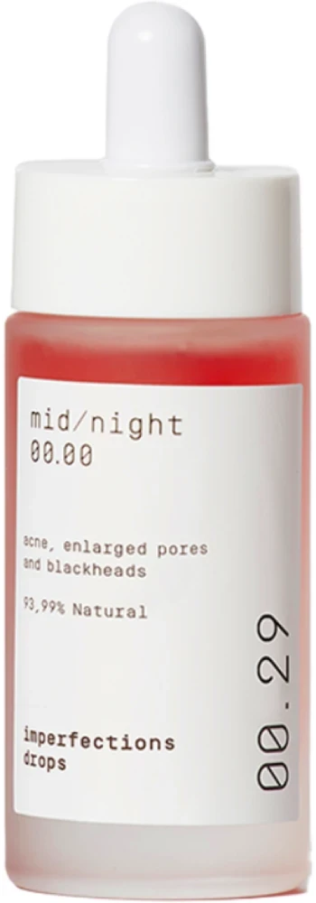 Mid/night 00.00 00.29 Imperfections Drops šveičiamasis veido serumas, 30 ml