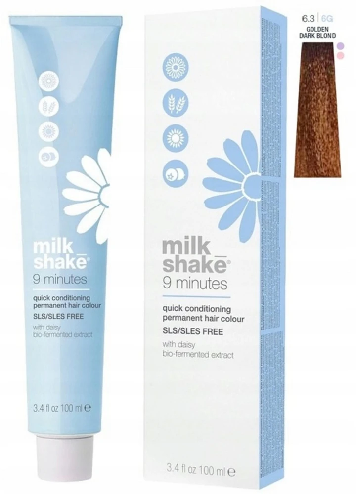 Milk Shake 9 Minutes Permanent Hair Dye 6.35 Dark Skirtas šviesiems plaukams, 100 ml