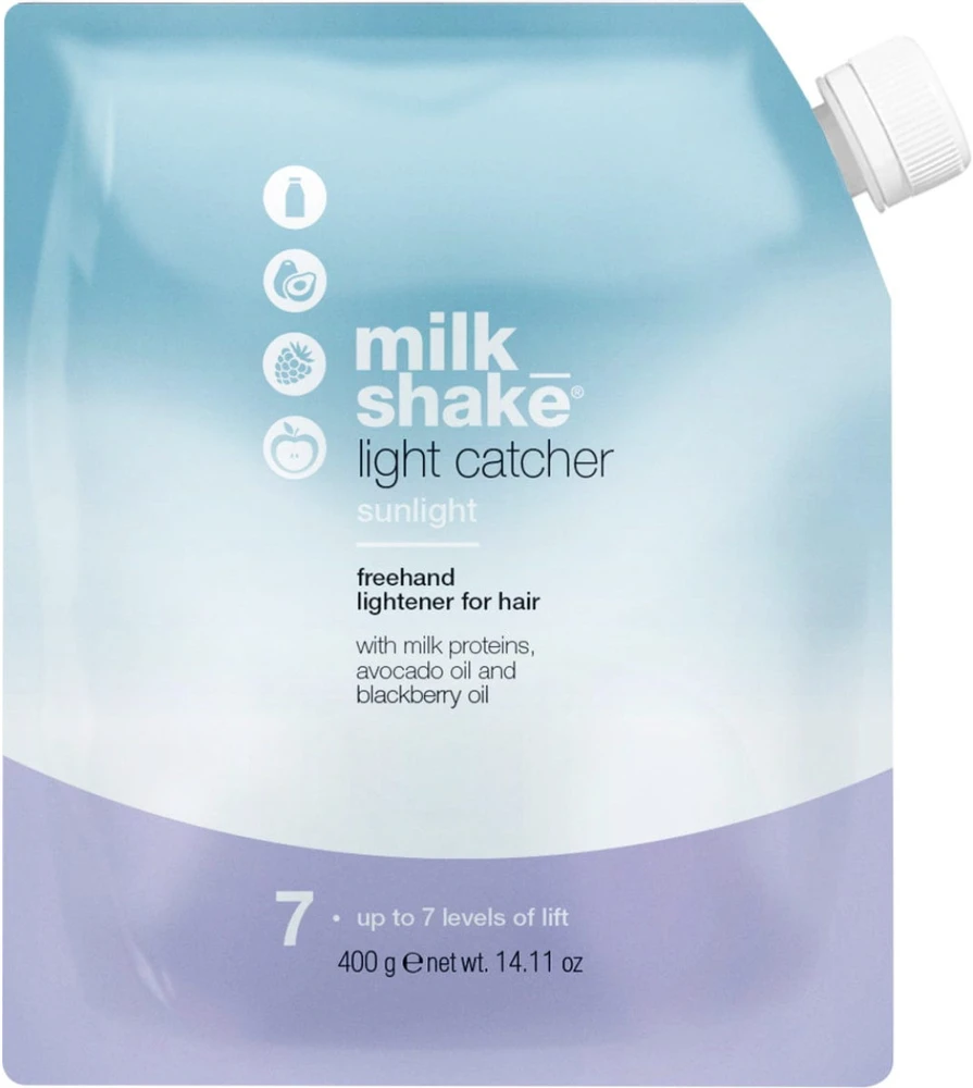 Milk Shake Light Catcher nuo 7 pakopų šviesinimo plaukų oksidanto milteliai, 400g