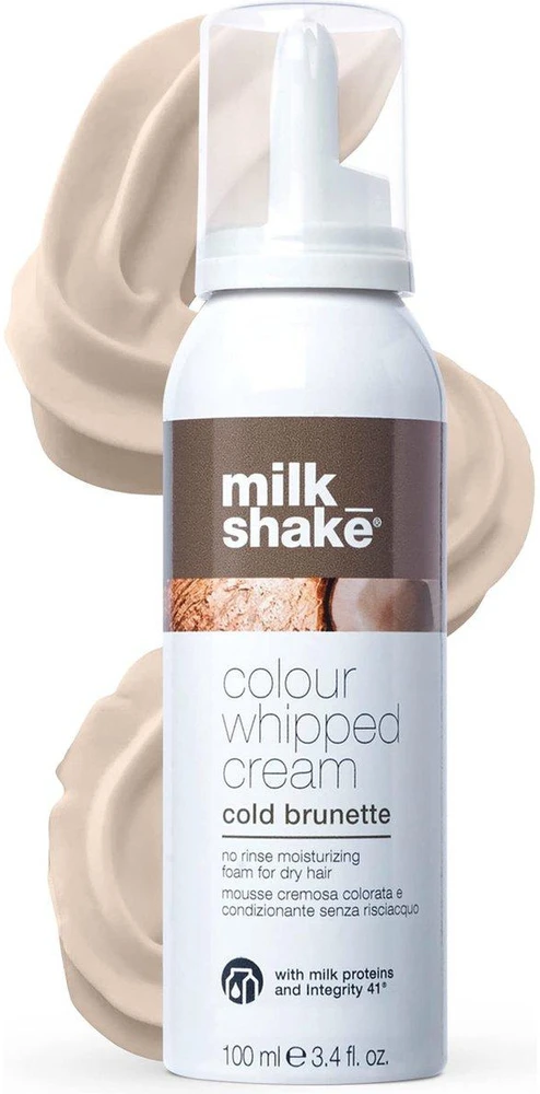 Kondicionuojančios dažomosios putos MILK SHAKE Colour whipped cream ,,Cold Brunette", 100m