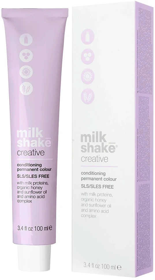 „Milk Shake“ „Milk_Shake“ kūrybiniai permanentiniai dažai 6.3 Auksinė tamsi blondinė, 100 ml