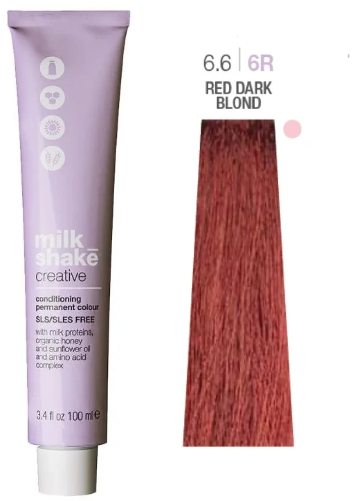 Milk Shake Milk_Shake Creative Permanent Color 6.6 Raudona Dark Blond, 100 ml
