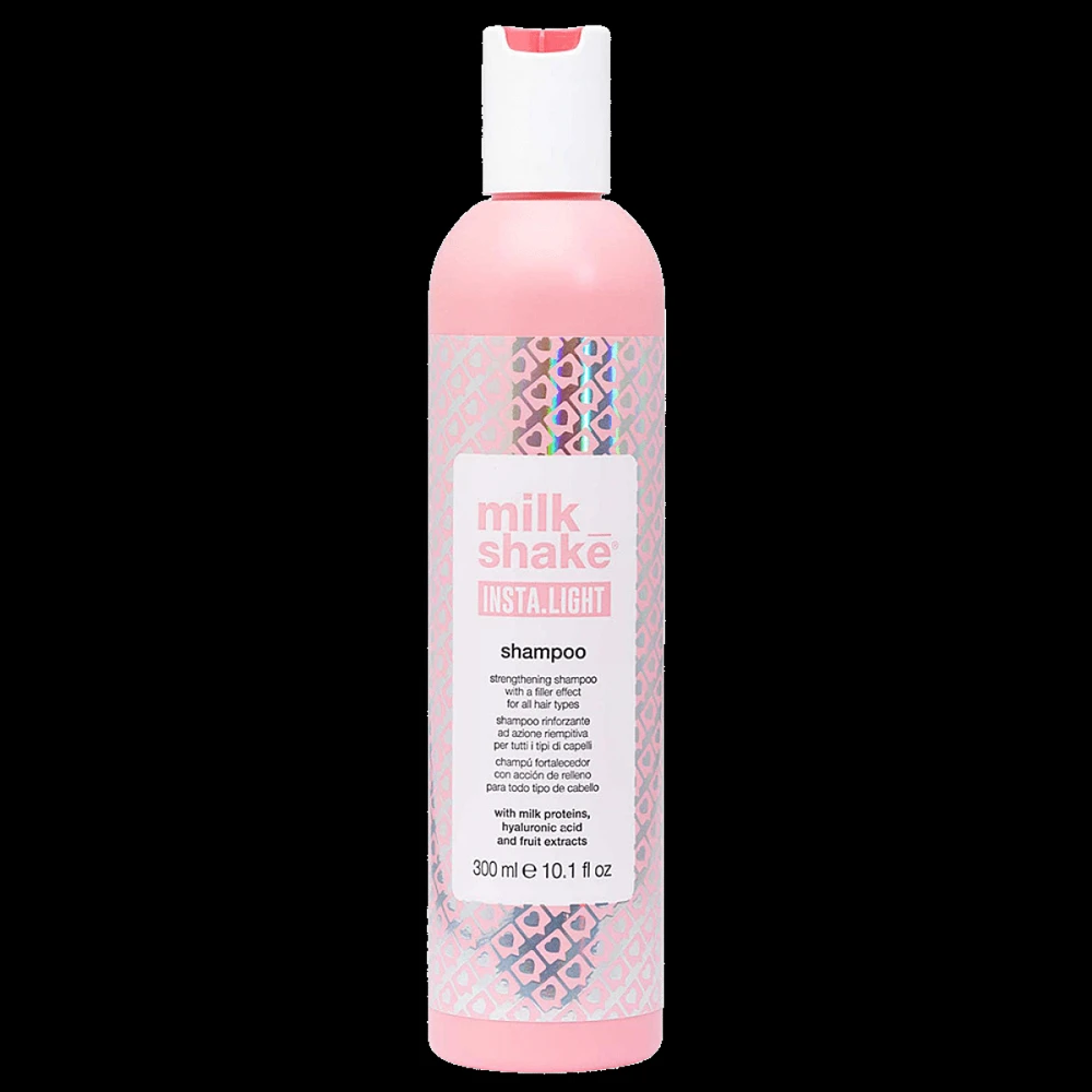 Stiprinamasis šampūnas su užpildančiu poveikiu visų tipų plaukams| Milk Shake - Insta Light, 300 ml.