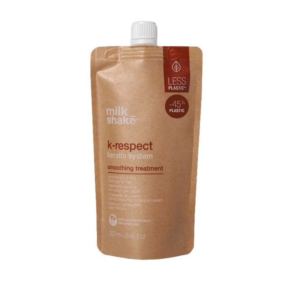 Milk Shake Pieno kokteilis K-Respect keratino plaukų kreminis tiesinimo priemonė, 250 ml