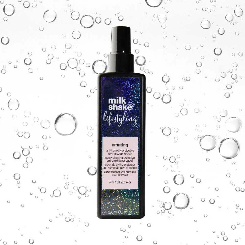 Nuo drėgmės apsaugantis plaukų purškiklis Milk_Shake Lifestyling Amazing, 200 ml