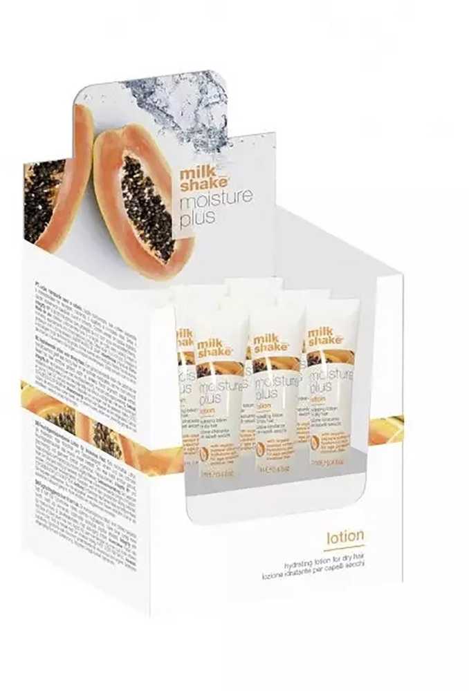 Drėkinamasis losjonas sausiems plaukams Milk Shake Moisture & More Lotion 12x12 ml