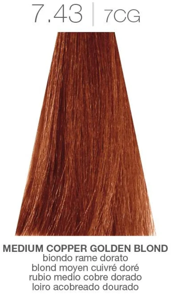 Milk Shake Milk_Shake Smoothies Semi Permanent Color 7.43 Medium Copper Golden Skirtas šviesiems plaukams, 100 ml