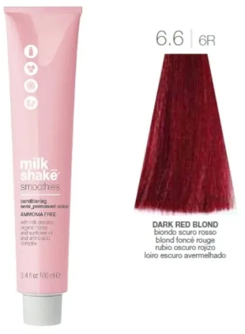 Milk Shake Milk_Shake kokteiliai Pusiau Permanent Color 6.6 Tamsiai Raudona Blond, 100 ml