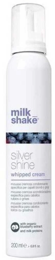 plaukų putos šviesiems ir žiliems plaukams Milk shake Sidabrinis Shine Whipped Creamy Conditioning Mousse 200ml