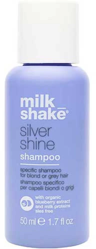 Milk Shake Sidabrinis Shine Hair Šampūnas For Neutralisation Of Geltona Tones, 50 ml