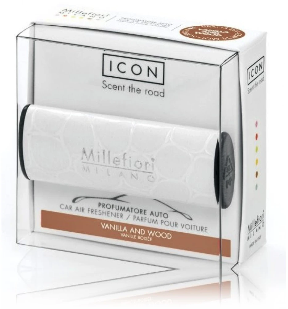 Millefiori Milano Icon Car Air Freshener Vanilla & Wood automobilio kvapas, 47 g
