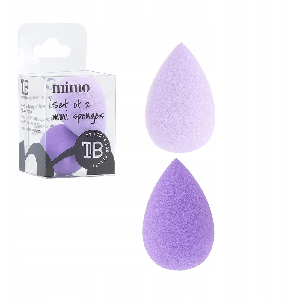 MIMO Set of 2 Mini Sponges Violetinė makiažo kempinėlių rinkinys, 2 vnt.