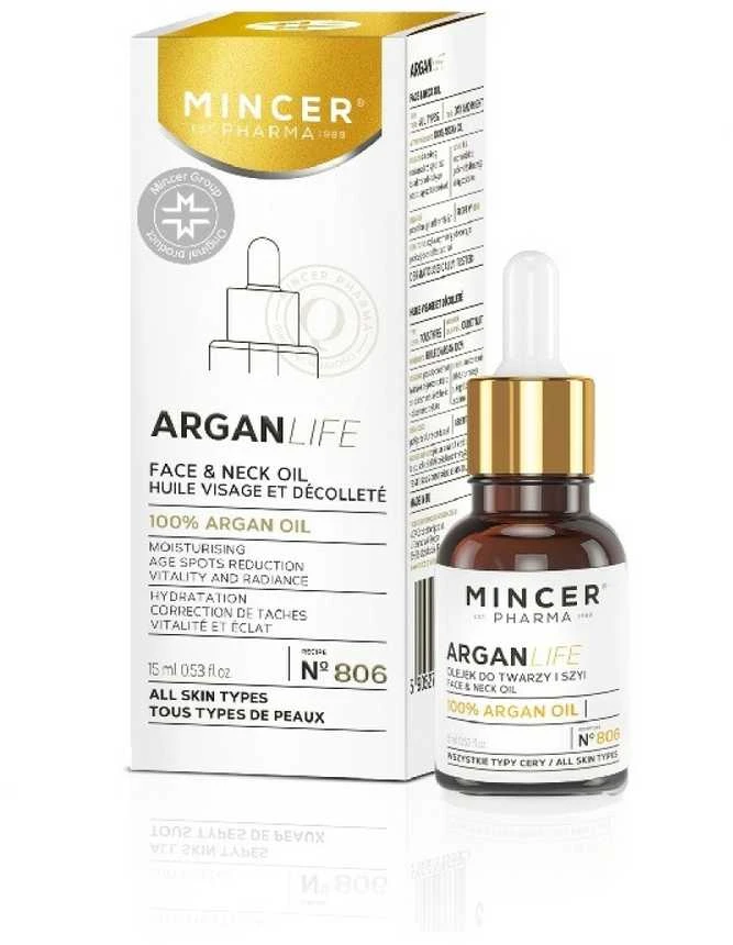 Mincer Pharma ArganLife veido aliejus su pipete
