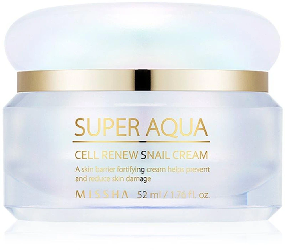 Missha Super Aqua Cell Renew Snail Kreminis regeneruojantis veido kremas, 50 ml