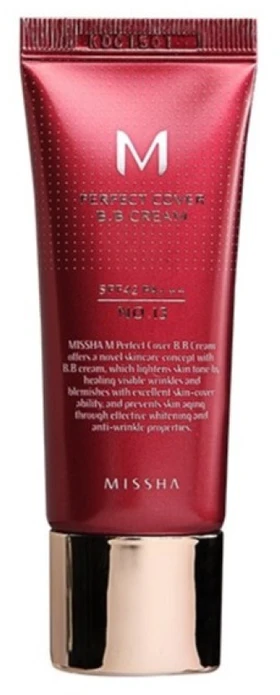 Missha M Perfect Cover BB Cream 13 Bright Beige SPF42/PA+++ BB kremas, 20 ml