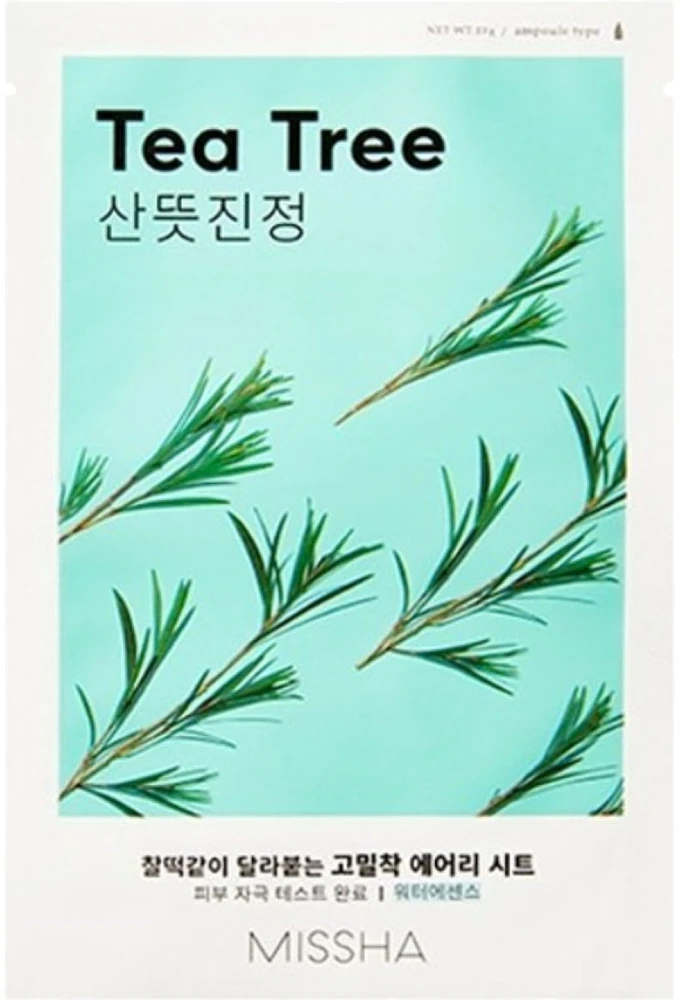 Missha raminanti veido kaukė su arbatmedžiu (Airy Fit Sheet Mask) 19 g