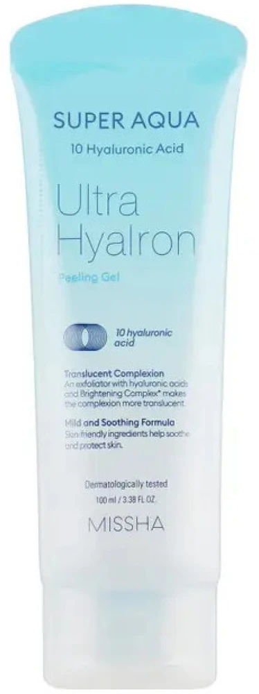 Missha Super Aqua Ultra Hyalron Peeling Gel gelinis veido šveitiklis, 100 ml