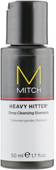 „Mitch by Paul Mitchell“ plaukų priežiūros priemonė „Heavy Hitter“ be parabenų, giliai valomoji plaukų kaukė, 50 ml