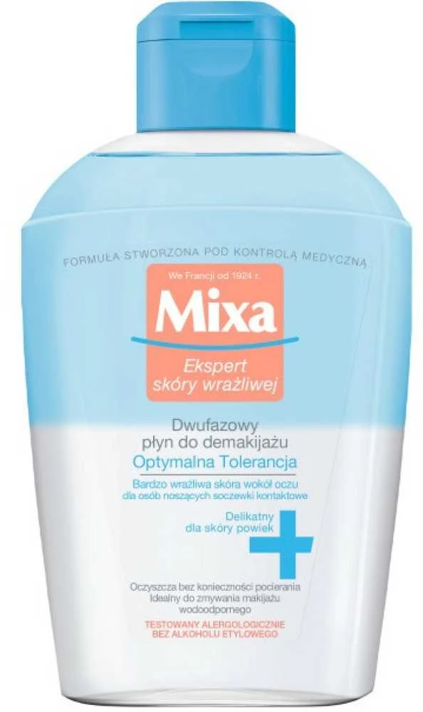 MIXA Optimal Tolerance Two Phace Make Up Remover dvifazis makiažo valiklis, 125 ml