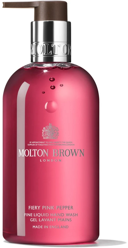 Molton Brown Fiery Rožinė Pepper Fine Liquid Rankų muilas skystas rankų muilas, 300 ml