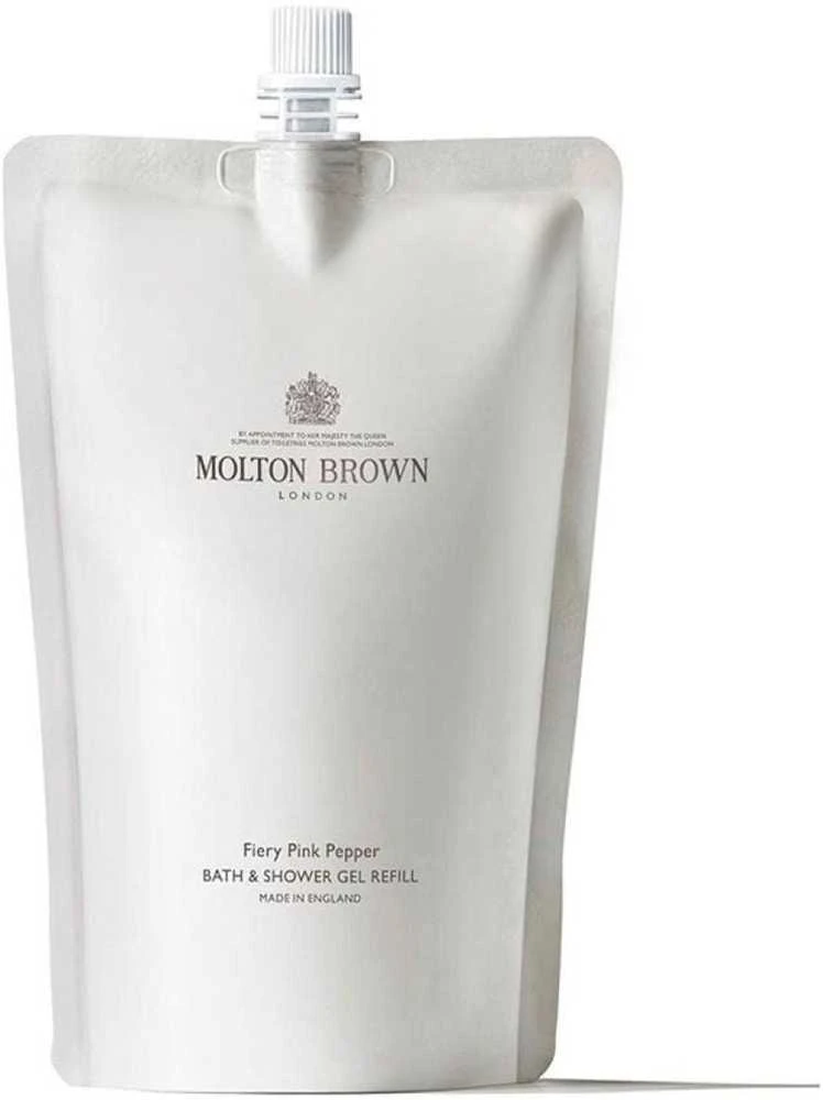 Molton Brown Infinite Bottle Fiery Rožinė Pepper Bath & Dušo želė Refill dušo gelio papildymas, 400 ml
