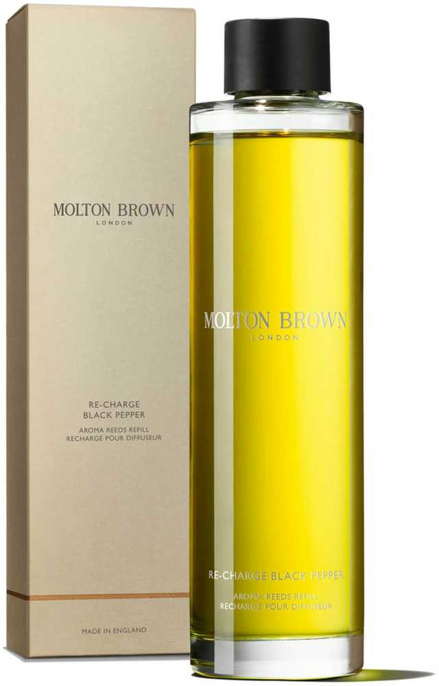 Molton Brown Re-Charge Juodas Pepper Aroma Reeds - Refill kvapų difuzoriaus papildymas, 150 ml