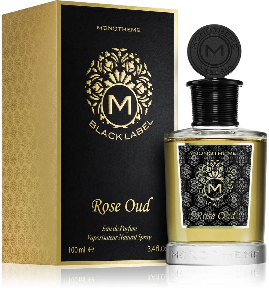 Monotheme Juodas Label Rose Oud EDP parfumuotas vanduo unisex, 100 ml