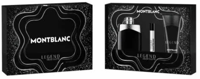 Mont Blanc Montblanc Legend Eau De Toilette Purškiklis, 100 ml Set 3 Pieces