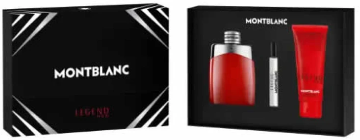 Mont Blanc Montblanc Legend Raudona Eau De Perfume Purškiklis, 100 ml Set 3 Pieces