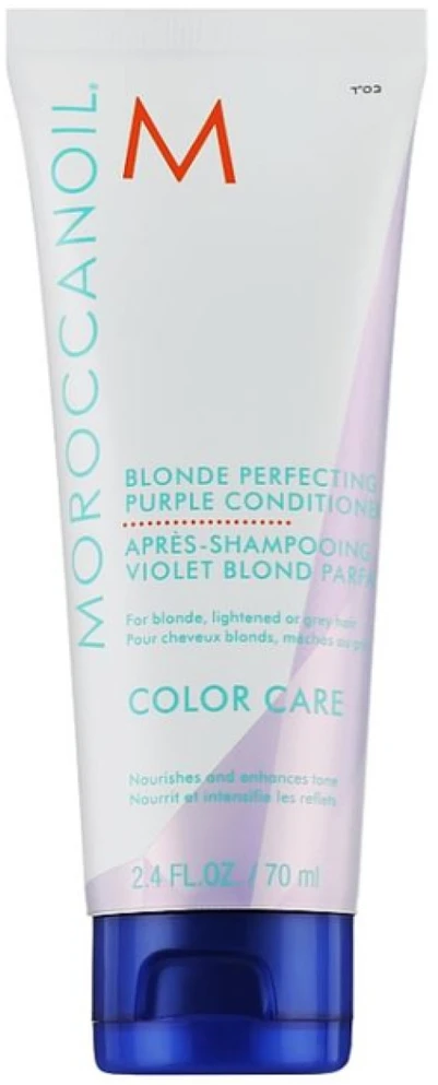 Moroccanoil Color Care Skirtas šviesiems plaukams Perfecting Violetinė Conditioner kondicionierius šviesiaplaukėms, 70 ml