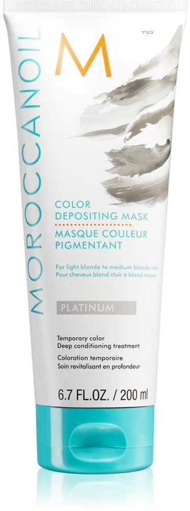 "Moroccanoil Color Depositing Mask Platinum" plaukų kaukė su atspalviu 200ml