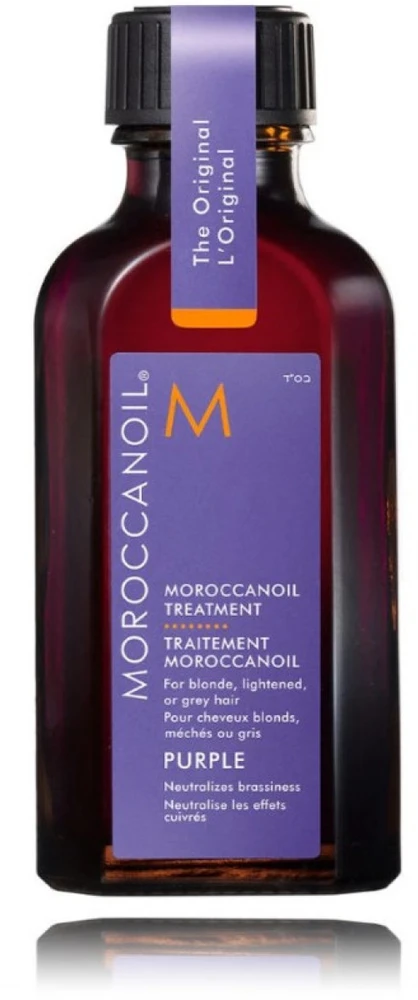 Moroccanoil Treatment Violetinė aliejus su atspalvį koreguojančiais violetiniais pigmentais šviesiems ir žiliems plaukams, 50 ml