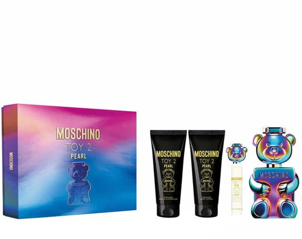 Unisex dovanų rinkinys Moschino Toy 2 Pearl, EDP 100 ml + kūno losjonas 100 ml + dušo želė 100 ml + EDP 10 ml