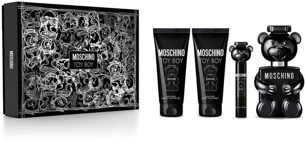 Moschino Toy Boy rinkinys vyrams (EDP, 100 ml + dušo želė, 100 ml + balzamas po skutimosi, 100 ml + EDP, 10 ml)
