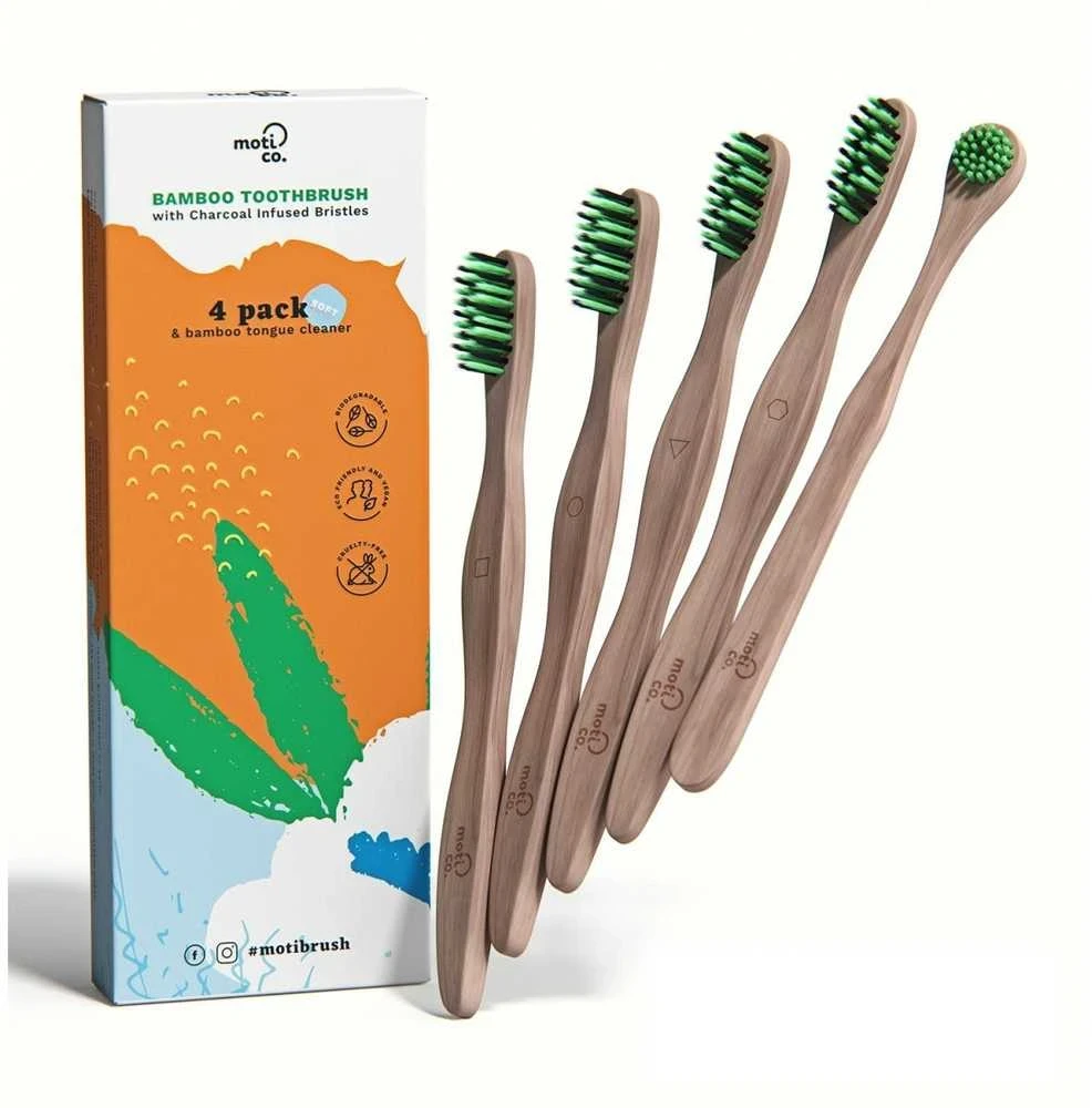 moti-co Bamboo Toothbrush Kit Bambukinis burnos priežiūros rinkinys, 1vnt
