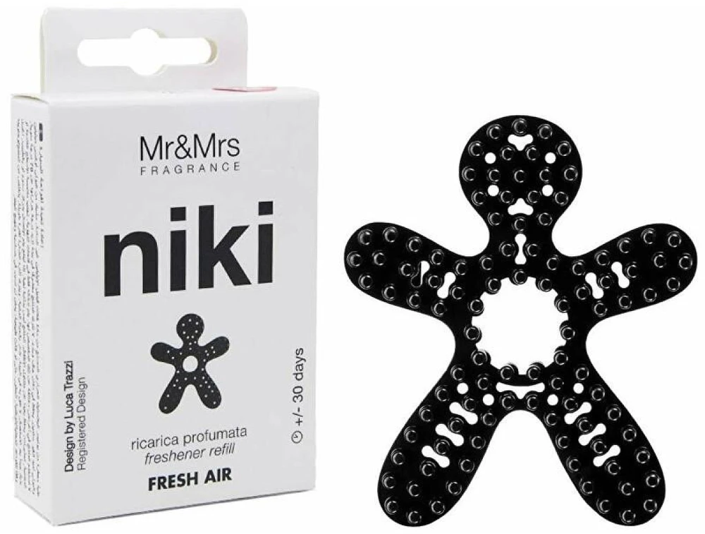 Mr&Mrs Fragrance Niki Freshener Refill Fresh Air automobilio kvapo papildymas, 1 vnt.
