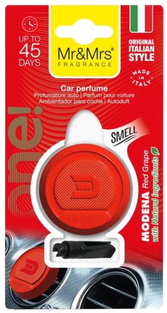 Mr&Mrs Fragrance One! Car Perfume Modena Raudona Grape kvapas automobiliui