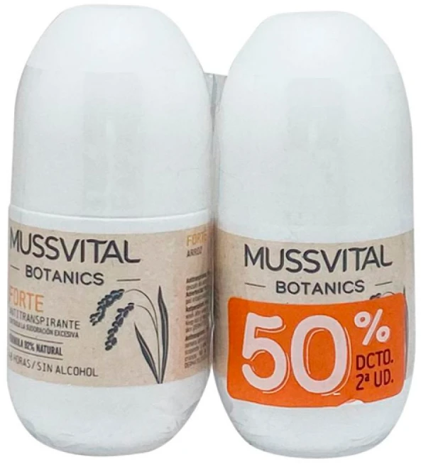 Musvital Mussvital Botanics Dezodorantas Forte 75ml rinkinys 2 vienetai