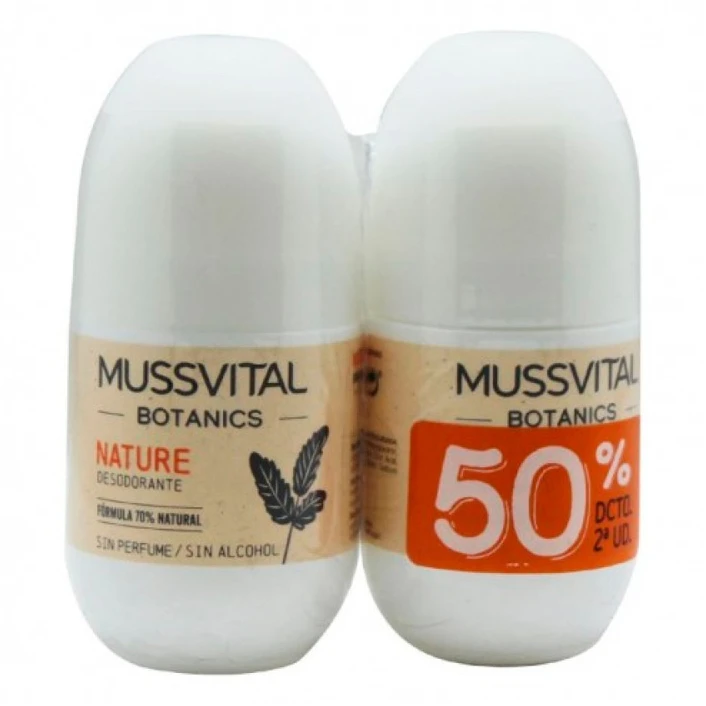 Mussvital Botanics Dezodorantas Nature 75ml rinkinys 2 vienetai