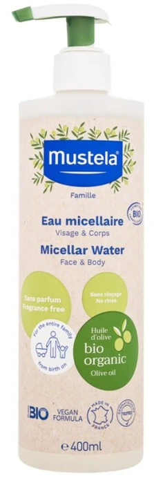 Mustela Bio Micellar Vanduo micelinis vanduo, 400 ml