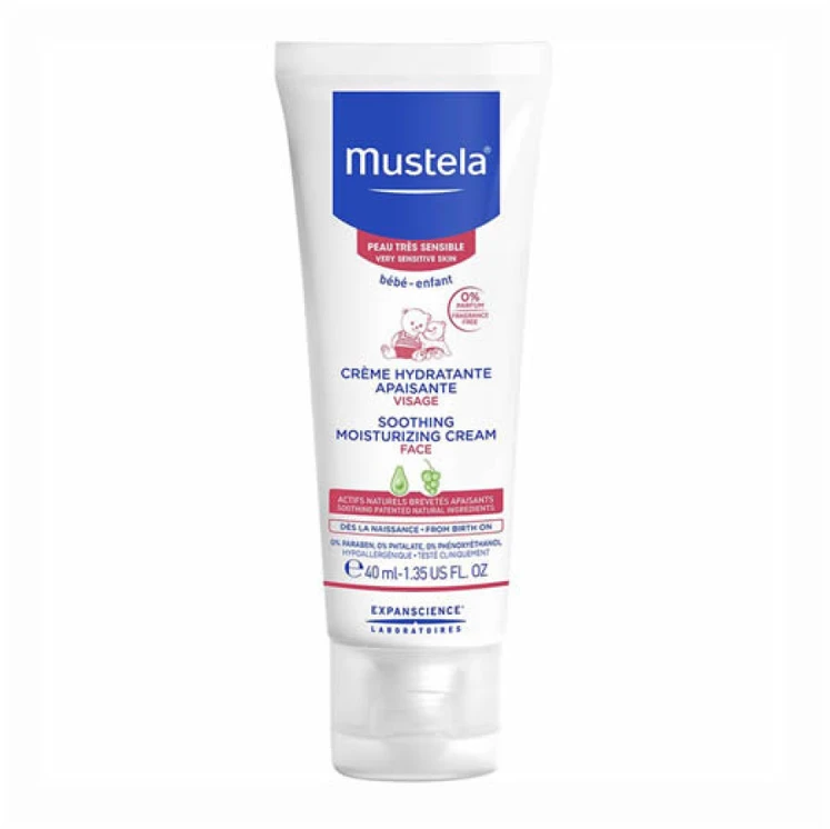 "Mustela" labai jautrios odos raminamasis drėkinamasis kremas 40ml