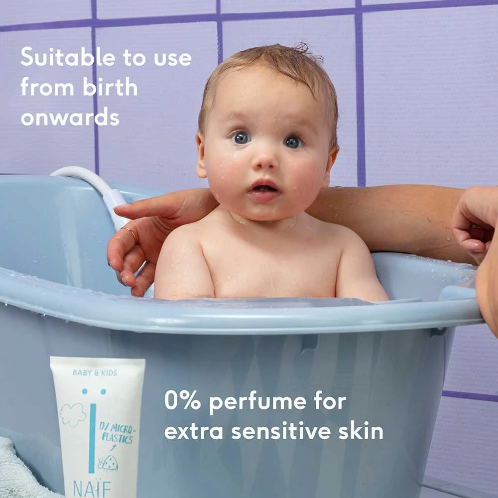 Naif Natural Skincare NAÏF Washing gel and Šampūnas 2 in 1 for children and babies (2 in 1 Šampūnas and Kūno prausiklis), 200 ml